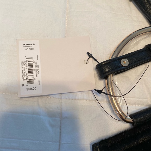 LC Lauren Conrad Velvet/Faux Leather Crossbody Bag NWT - Picture 9 of 9